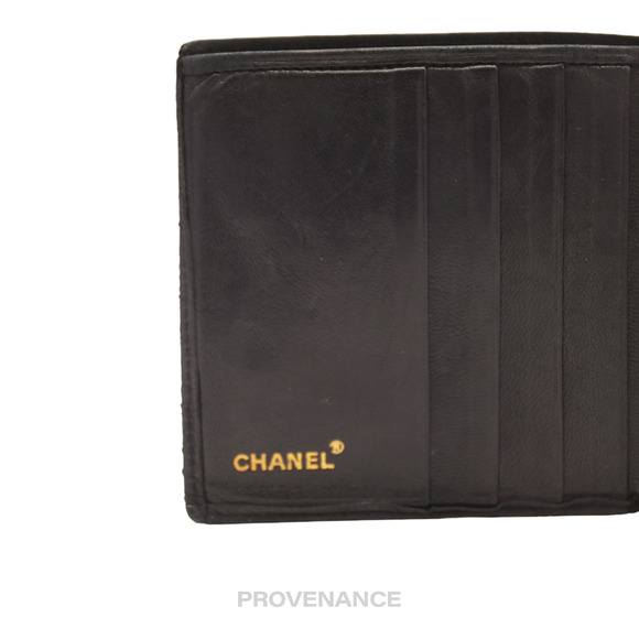 🔴 Chanel 6CC Bifold Wallet - Black Quilted Calfskin - Picture 6 of 8